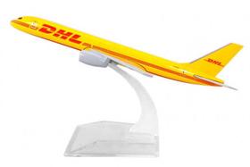 Miniatura Avião Comercial DHL Em Metal