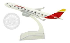 Miniatura Avião Comercial Iberia Airlines Em Metal