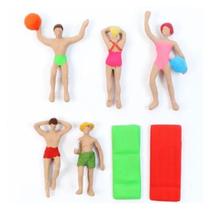 Miniatura Banhistas 1/100 07 Peças Minitec 614