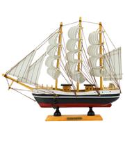 Miniatura Barco Veleiro de Madeira 30cm
