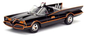 Miniatura Batmóvel Classic TV Series 1966 Preto 1/32 Jada