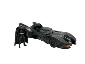 Miniatura Batmóvel com Boneco Batman Metal Jada 1:24