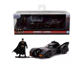 Miniatura Batmóvel Filme 1989 + Figura Batman - 1/32 - Jada