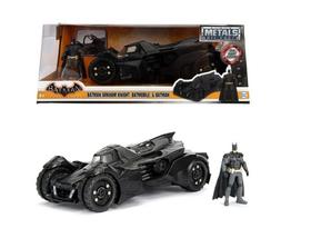 Miniatura Batmóvel Filme Arkham Knight + Figura Batman Em Metal - 1/24 - Jada