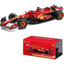 Miniatura Bburago Ferrari SRF Team Race Car SF-24 F1 2024 Charles Leclerc 16 1/43 c/ Piloto