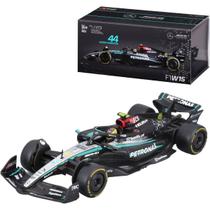 Miniatura Bburago Mercedes-AMG F1 W15 E Race 2024 Lewis Hamilton 44 1/43 C/ Piloto