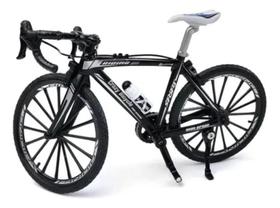 Miniatura Bicicleta Bike Speed Preto/Cinza Metal 1:8