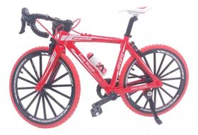 Miniatura Bicicleta Corrida Speed Vermelho 18cm Escala 1/10
