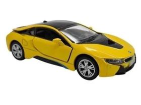 Miniatura BMW I8 Metal e Fricção Kinsmart 1/36 Amarelo