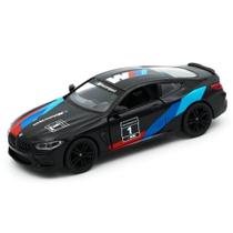 Miniatura BMW M8 Competition Coupe Livery Edition Kinsmart 1:38 Metal e Fricção Preta