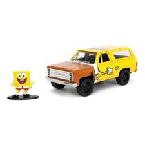 Miniatura Bob Esponja 1:32 com Boneco Carrinho Blazer Chevrolet 1980 JAD31798 - Jada Toys