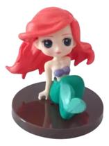 Miniatura Boneca Ariel Pequena Sereia Disney Enfeite 6 Cm L6
