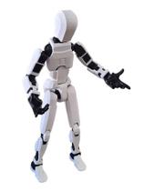 Miniatura Boneco DESMONTADO DUMMY 14 CM Articulado 3D Branco/Preto Miniatura Boneco DESMONTADO DUMMY 14 CM Articulado 3D Branco/Preto