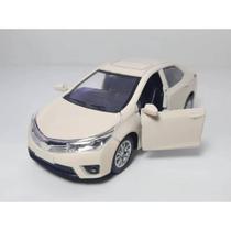 Miniatura Brinquedo Toyota Corolla Metal Die Cast 12 cm Bege