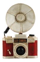 Miniatura Câmera Fotográfica Vermelha Estilo Retrô Vintage