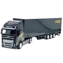 Miniatura Caminhão Baú Volvo Fh16 1/43 Preto Bburago 31461