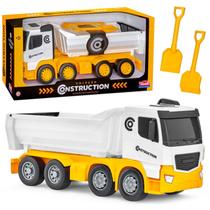 Miniatura Caminhão Caçamba Basculante Construction Com Acessórios Brinquedo Para Meninos Miniatura Caminhão Caçamba Basculante Construction Com Acessórios Brinquedo Para Meninos