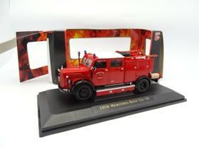 Miniatura caminhão d bombeiro mercedes benz tlf-50 1950 1/43