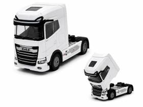 Miniatura Caminhão DAF XF Cabine Basculante em Metal 11 CM Cor:Branco