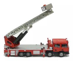 Miniatura Caminhão Escada Corpo De Bombeiros Metal Kdw 1/50