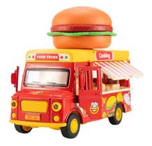 Miniatura Caminhão Food Truck sortidos com luz e som 1/36