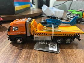 Miniatura Caminhão Guincho Grua Plataforma com veiculo 1:64 Miniatura Caminhão Guincho Grua Plataforma com veiculo 1:64