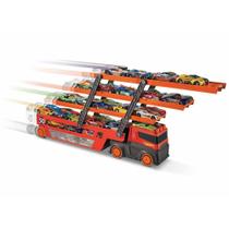 Miniatura Caminhão Hot Wheels Mega Hauler Para 50 Carros