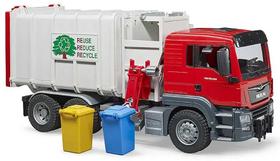 Miniatura Caminhão Man Coleta Resíduos Vermelho Bruder 1/16 cor:Vermelha