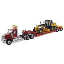Miniatura Caminhão Plataforma HX520 e Trator De Esteira 1/50