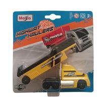 Miniatura Caminhão Reboque Fresh Metal Amarelo Maisto 15021