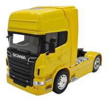 Miniatura Caminhão Scania R730 V8 Toco Amarelo Metal 1:32