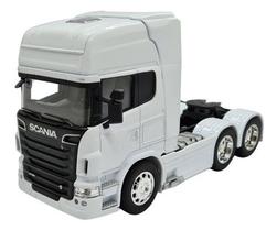 Miniatura Caminhão Scania R730 V8 Truck Branco Metal 1:32