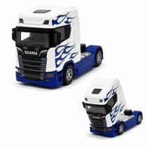Miniatura Caminhão Scania S770 Basculante em Metal 12 CM Cor:Branco Miniatura Caminhão Scania S770 Basculante em Metal 12 CM Cor:Branco