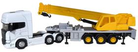 Miniatura caminhão Scania V8 R730 Guindaste Welly 1/64
