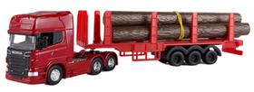 Miniatura caminhão Scania V8 R730 Madereiro Welly 1/64