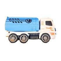 Miniatura Caminhão Urbano com Fricção Branco e azul 983 - Shiny Toys