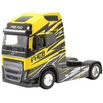 Miniatura Caminhão Volvo Fh16 Globetrotter 750 Xxl 1/43 Amarelo Bburago 32203