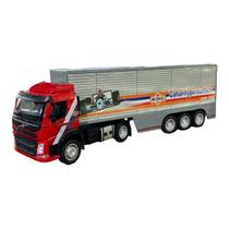 Miniatura Caminhão Volvo Fm Bau Acende Luz E Som 1:50 Miniatura Caminhão Volvo Fm Bau Acende Luz E Som 1:50