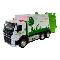 Miniatura Caminhão Volvo Fm Coleta Lixo Acende Luz Som 1:50 Miniatura Caminhão Volvo Fm Coleta Lixo Acende Luz Som 1:50