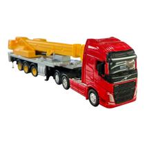 Miniatura Caminhão Volvo Vermelho Guindaste Welly 1:64