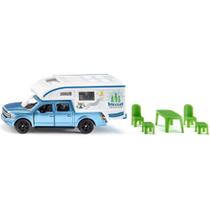 Miniatura Camionete Ford F150 Pick UP Camper Com Trailer cor:azul Miniatura Camionete Ford F150 Pick UP Camper Com Trailer cor:azul