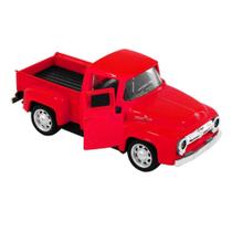Miniatura Carrinho Antigo De Metal Ford Pickup F-100 Vermelho
