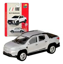 Miniatura Carrinho Coleção Fiat Strada 1:64 Cks Prateado