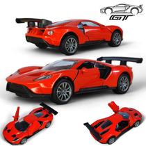 Miniatura Carrinho D Ferro Ford GT Fricção Abre Porta cor VERMELHO