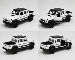 Miniatura carrinho de ferro G63 Pickup com Fricção 11,5 CM Cor:Branco
