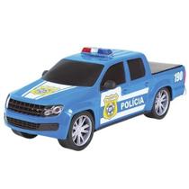 Miniatura carrinho de policia sportcar brinquedo poliplac