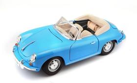 Miniatura Carro 1961 Porsche 365B Cabriolet 1/18 Azul Bburago 12025