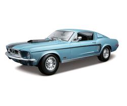 Miniatura Carro 1968 Ford Mustang Gt Cobra Jet 1/18 Special Edition Azul Maisto 31167