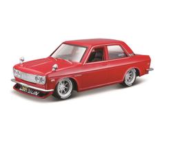 Miniatura Carro 1971 Datsun 510 1/24 Kit De Montar Assembly Line Vermelho Maisto 39308