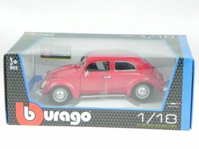 Miniatura Carro 1998 Volkswagen New Beetle 1/18 Vermelho Bburago 12021